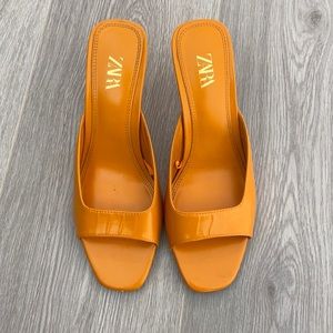 Zara orange sandals